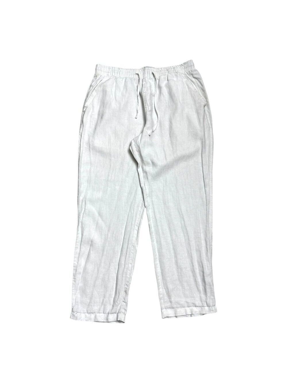 COTTON ON 100% Linen Lightweight Breathable Summer Boating Pants Mens Large